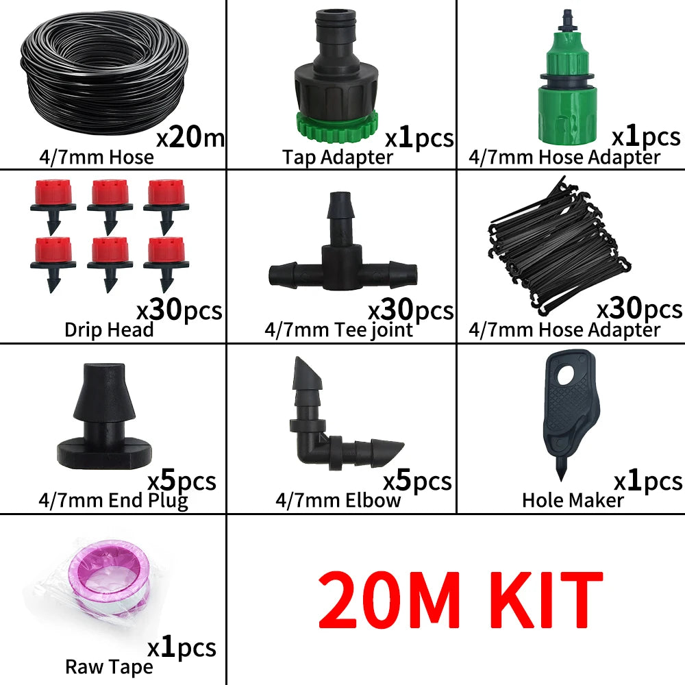 Drip Irrigation Kit (5m, 10m, 15m, 20m kits available)