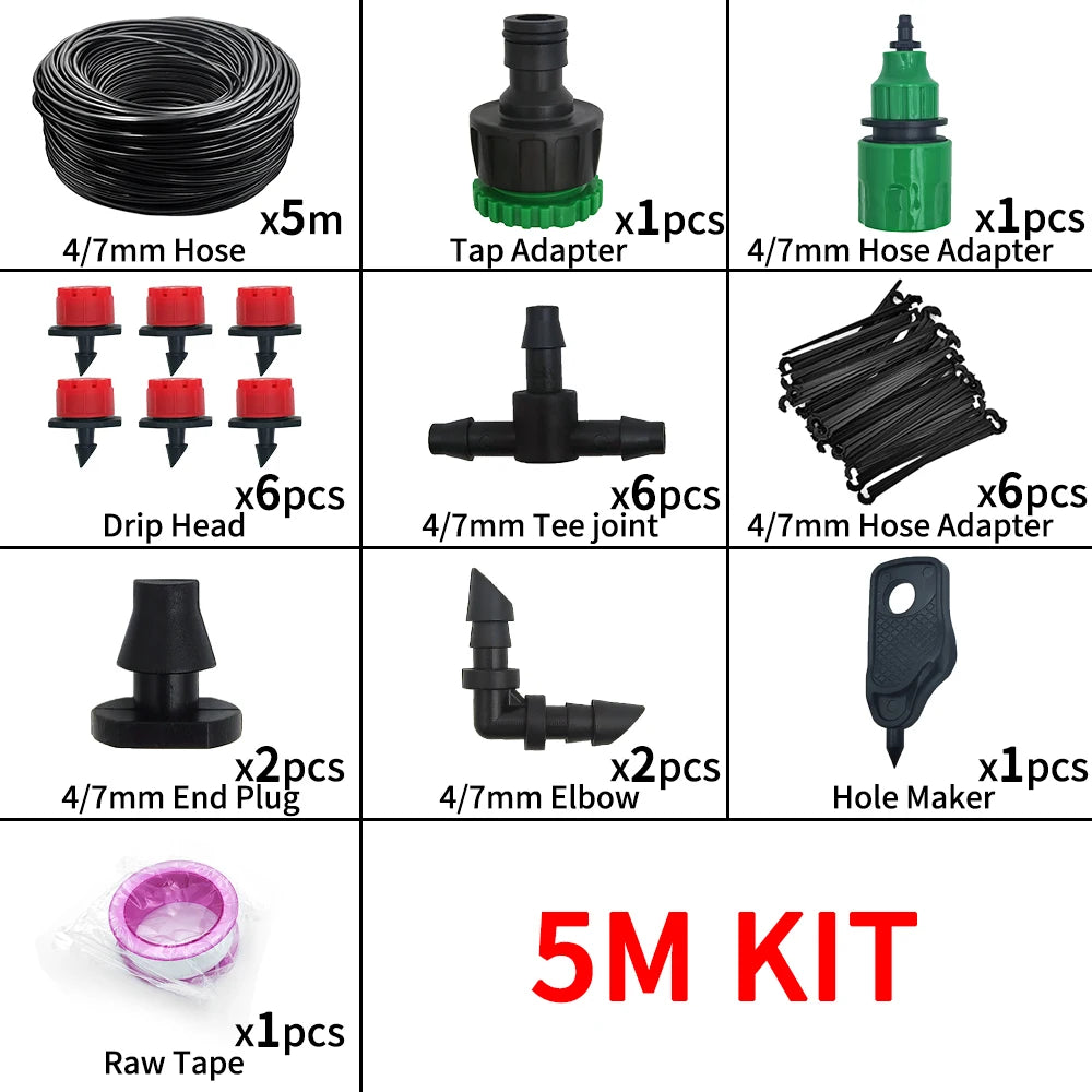 Drip Irrigation Kit (5m, 10m, 15m, 20m kits available)