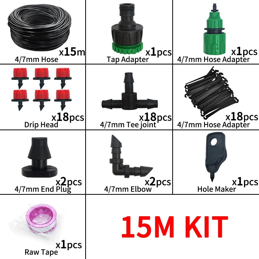 Drip Irrigation Kit (5m, 10m, 15m, 20m kits available)