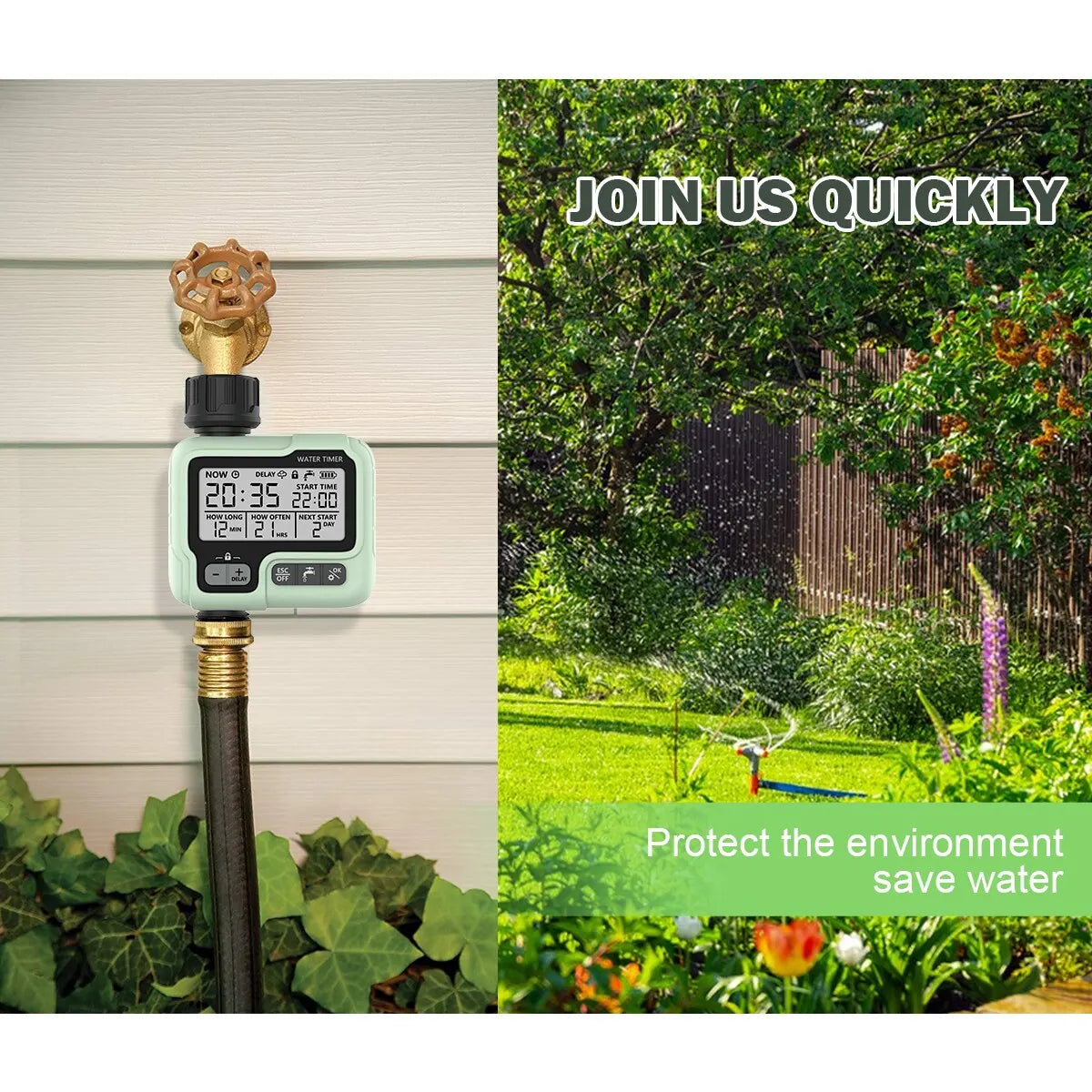 Electric Water Timer - Being Used in the Garden